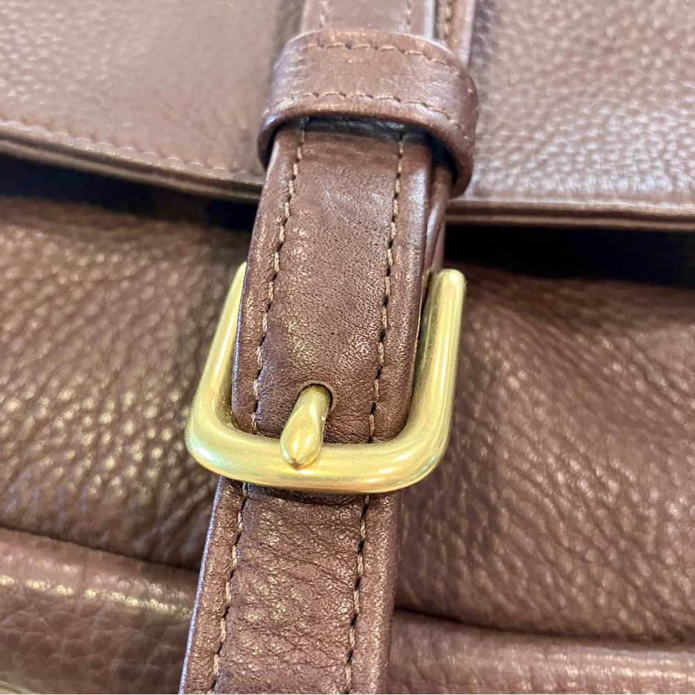 Libaire Beautiful Vintage Brown Pebbled Leather Crossbody Bag Shoulder Purse USA - Picture 3 of 15